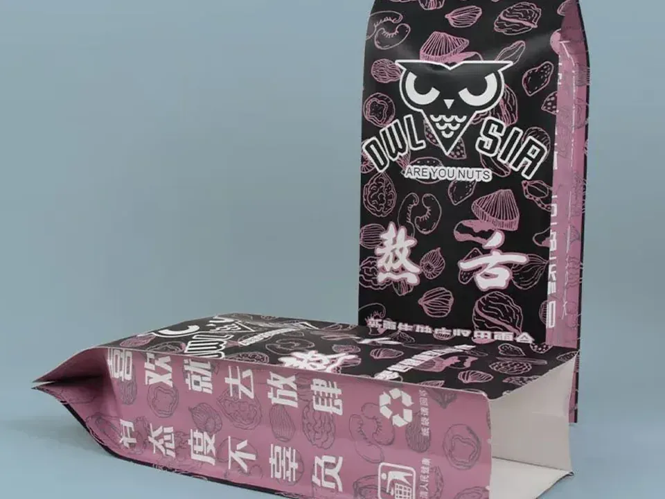 Christmas seasonal printed food packaging bags for gifts and snacks