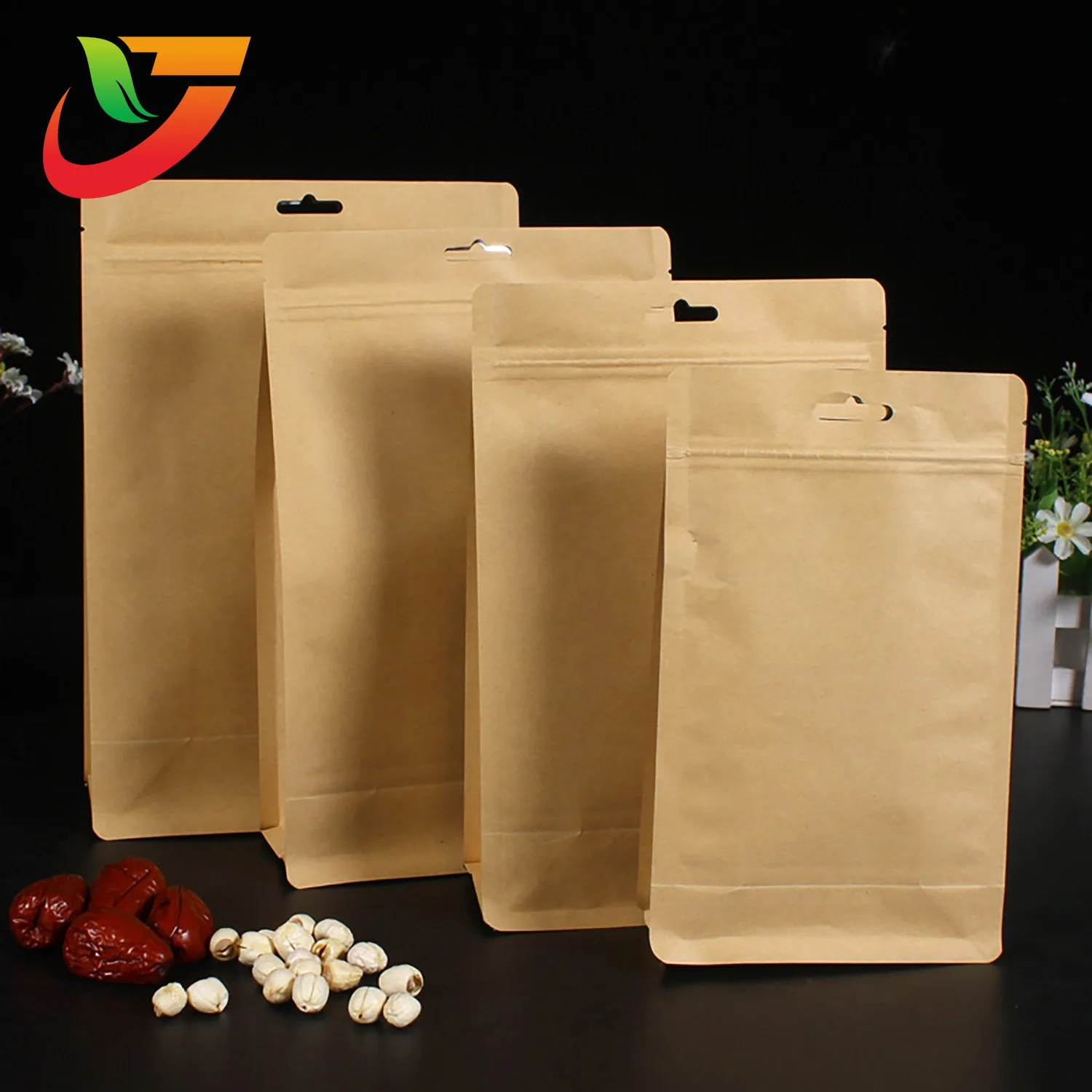 coffee and tea packaging flat bottom bag supplier